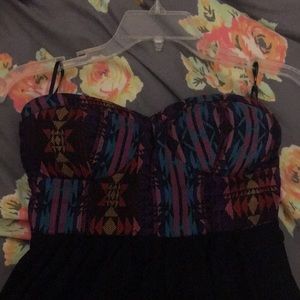 Strapless high -low dress
